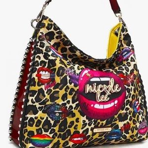 Nicole Lee Wild Lip Handbag with Raised Logo